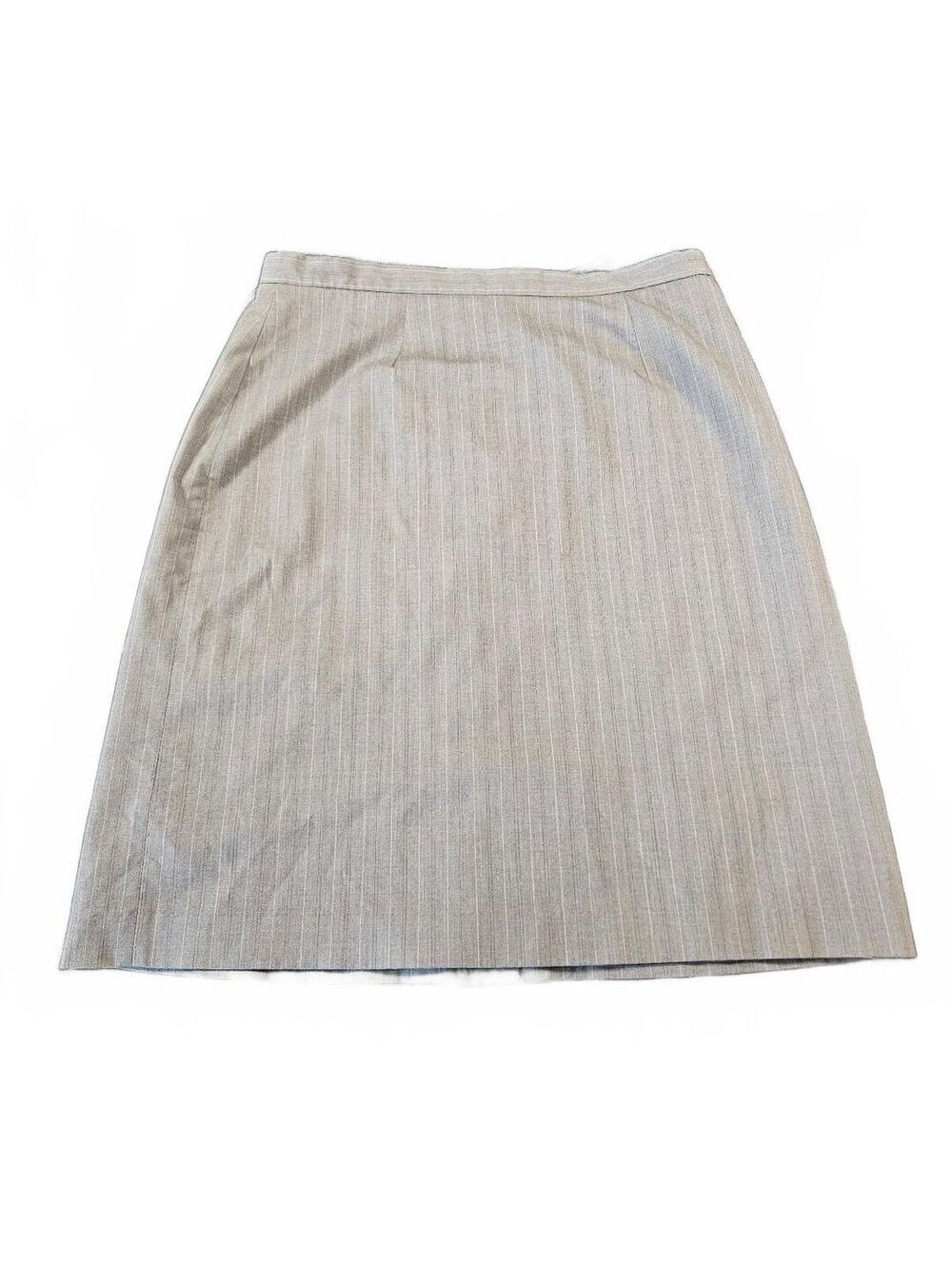 Jaclyn Smith Gray Pinstripe A-Line Skirt, Size 10